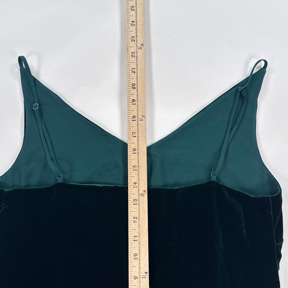 L'AGENCE Womens Cami S Green Jane Silk Velvet Tank Top Luxe Minimalist Night Out - Picture 8 of 10